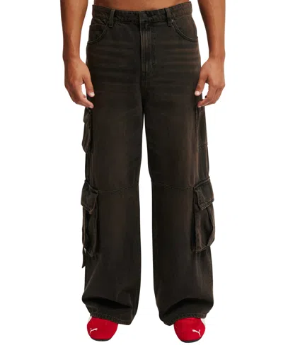 Cotton On Men's Super Baggy Jeans In Cargo Amber Black