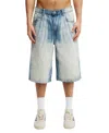 Cotton On Super Baggy Jort In Whirlpool Blue