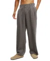 Cotton On Super Baggy Pleated Pant In Charcoal Pinstripe
