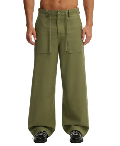 Cotton On Men's Super Baggy Utility Elastic-waist Pants In Military Green