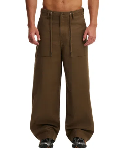 Cotton On Men's Super Baggy Utility Elastic-waist Wide-leg Casual Pants In Chocolate