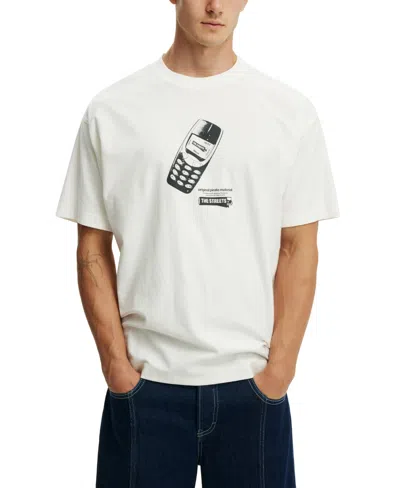 Cotton On Men's The Streets Box Fit Premium Music T-shirt In Classic White,the Streets Pirate