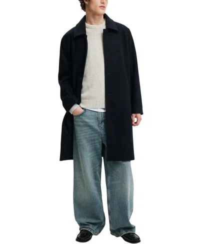 Cotton On Men's Trench Coat In Dark Navy