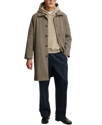 Cotton On Men's Trench Coat In Houndstooth Check