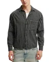Cotton On Men's Tribeca Long Sleeve Shirt In Black Mini Check