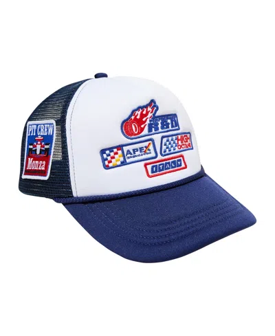 Cotton On Men's Trucker Hat In Blue,white,racing Badges