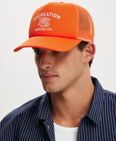 Cotton On Men's Trucker Snapback Mesh Hat In Orange Recreation