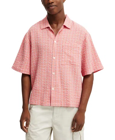 Cotton On Men's Ventura Short Sleeve Shirt In Orange