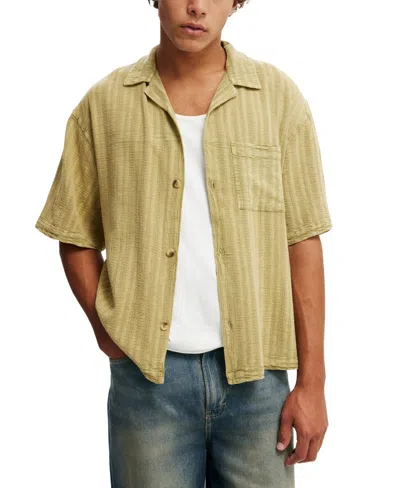 Cotton On Washed Box Fit Short Sleeve Shirt In Green