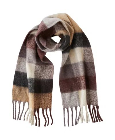 Cotton On Men's Wide Scarf In Black,multi Check