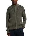 Cotton On Men's Zip Through Knit Sweater In Black