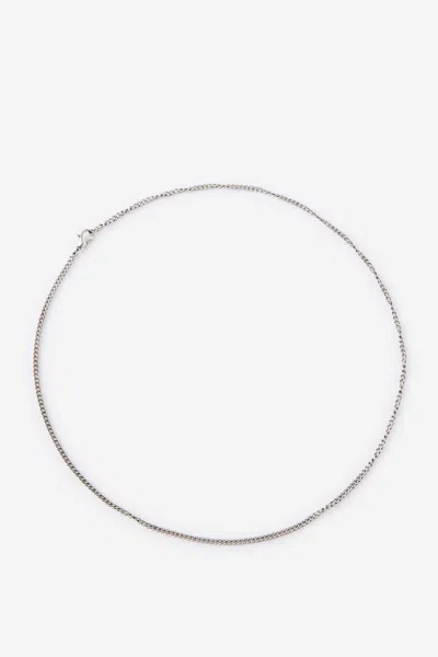 Cotton On Mens Chain Necklace In Brushed Silver