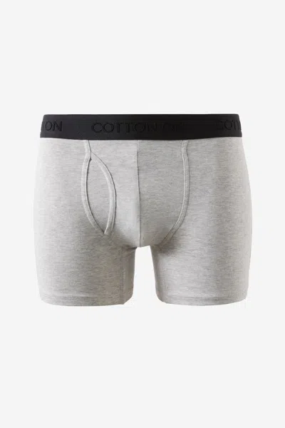 Cotton On Mens Organic Cotton Boxer Brief In Light Grey Marle
