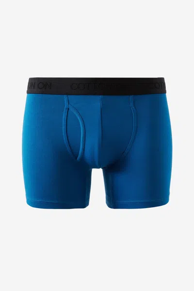 Cotton On Mens Organic Cotton Boxer Brief In Rave Blue