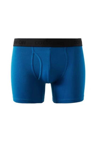 Cotton On Mens Organic Cotton Boxer Brief In Blue