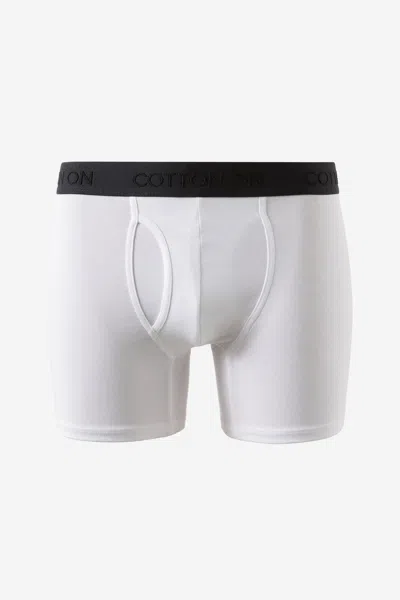 Cotton On Mens Organic Cotton Boxer Brief In White