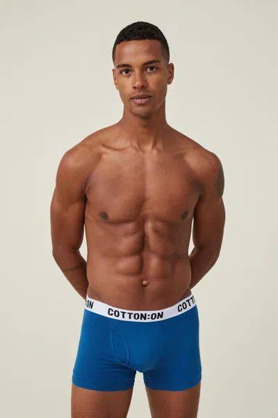 Cotton On Mens Organic Cotton Trunks In Blue