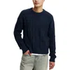 Cotton On Mens Ribbed Cable Knit Crewneck Sweater In Multi