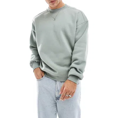 Cotton On Mens Solid Fleece Crewneck Sweater In Grey