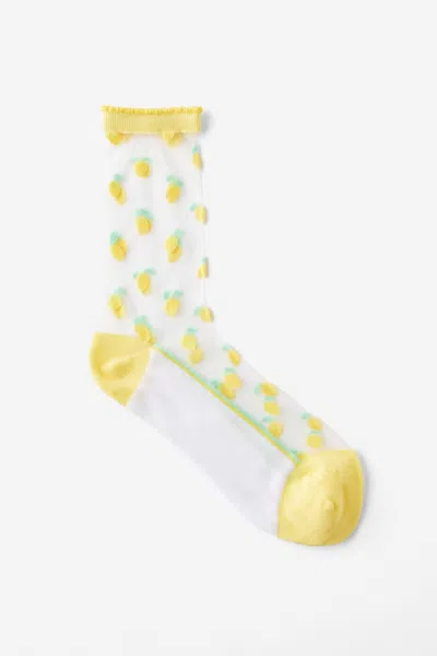 Cotton On Mesh Crew Sock In Yellow