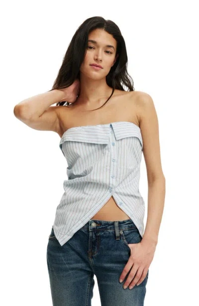 Cotton On Mia Strapless Shirt In White