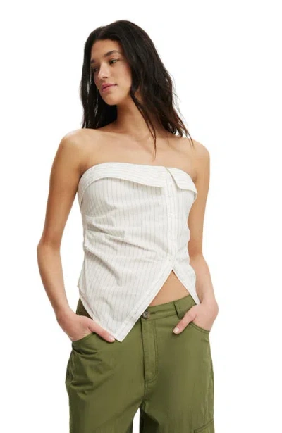 Cotton On Mia Strapless Shirt In White