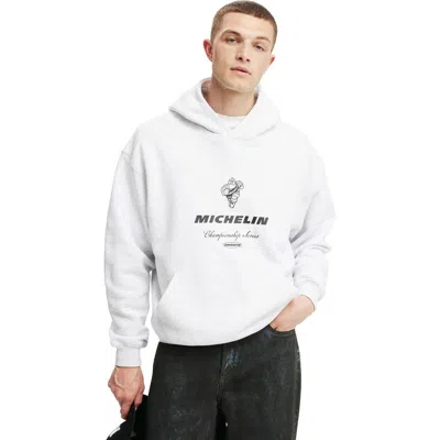 Cotton On Michelin Box Fit Hoodie In Athletic Marle,michelin Keep Rolling