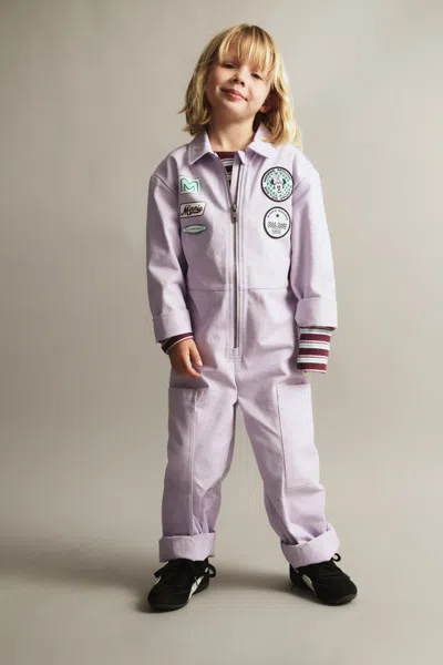 Cotton On Kids' Mickey & Minnie Disney Race Suit In Purple