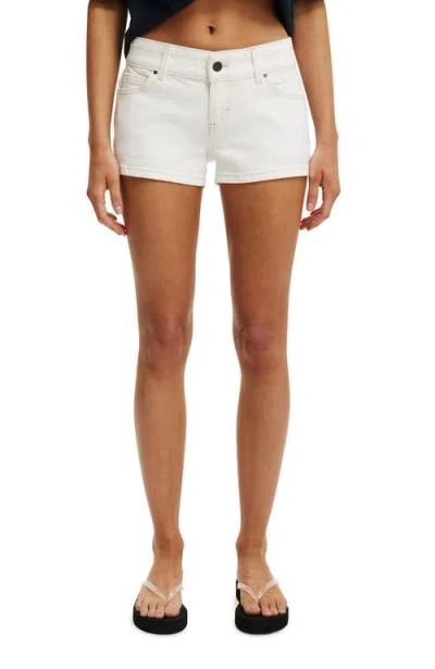 Cotton On Micro Low Denim Short In White