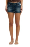 Cotton On Micro Low Denim Short In Blue