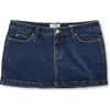 Cotton On Micro Low Denim Skirt In Blue