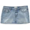 Cotton On Micro Low Denim Skirt In Blue