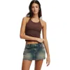 Cotton On Micro Low Denim Skirt In Sandstorm Blue