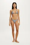 Cotton On Micro String Thong Bikini Bottom In Gray