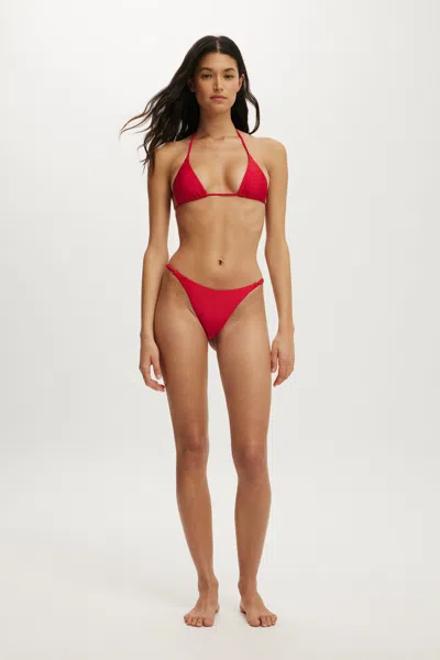Cotton On Micro String Thong Bikini Bottom In Red