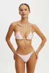 Cotton On Micro String Triangle Bikini Top In White