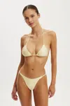 Cotton On Micro String Triangle Bikini Top In Yellow