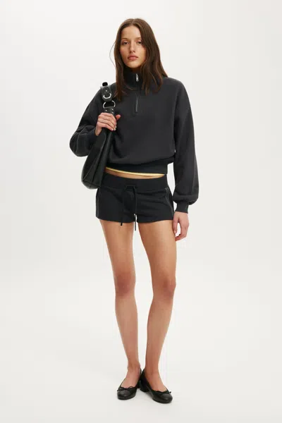 Cotton On Micro Sweatshort In Black