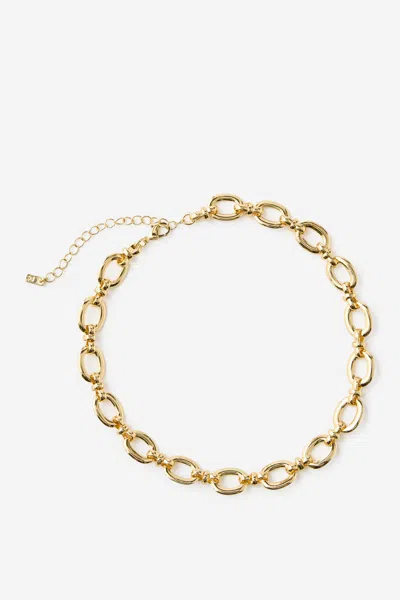 Cotton On Mid Chain Necklace In Gold