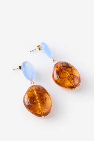 Cotton On Mid Charm Earring In Brown
