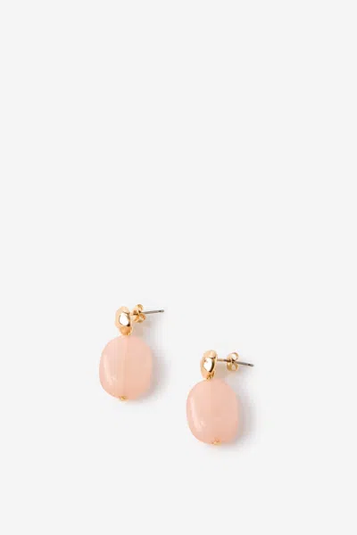 Cotton On Mid Charm Earring In Pink