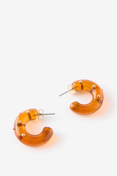 Cotton On Mid Charm Earring In Orange