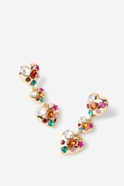Cotton On Mid Charm Earring In Gold