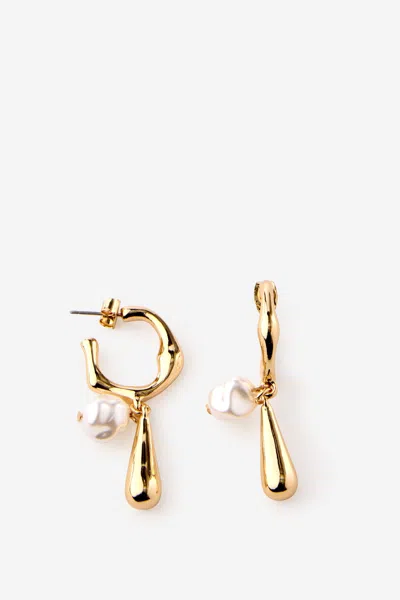 Cotton On Mid Hoop Earring In Gold