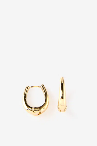 Cotton On Mid Hoop Earring In Up Gold Smooth Tapered Hoop