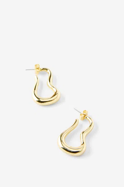 Cotton On Mid Hoop Earring In Gold