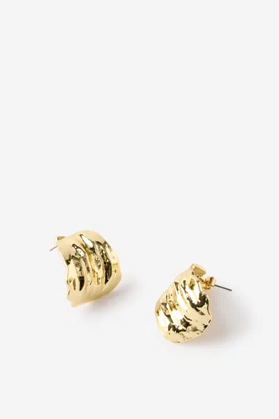 Cotton On Mid Hoop Earring In Gold