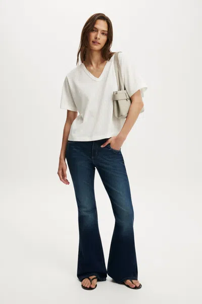 Cotton On Mid Rise Bootcut Jean In White