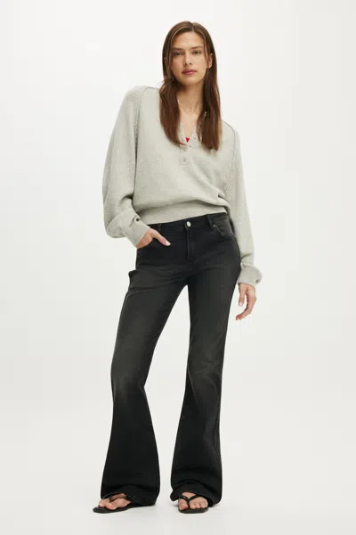 Cotton On Mid Rise Bootcut Jean In Black