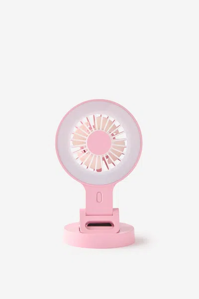 Cotton On Mini Glow Fan In Pink
